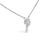 Contemporary 10K White Gold Diamond Accent "P" Initial Script Style Pendant Necklace For Sale - Image 3 of 5