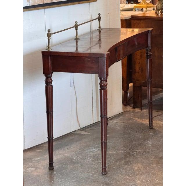 English Regency Mahogany Server With Brass Gallery For Sale - Image 12 of 13