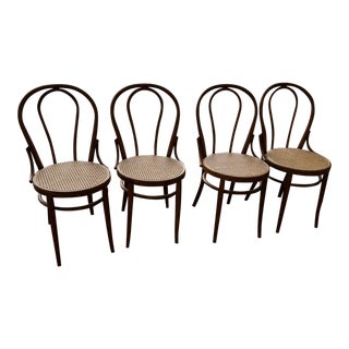 1990s French Bentwood Chairs- Set of 4 For Sale