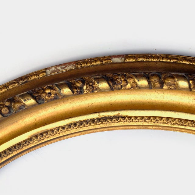 Antique Oval Gold Frame For Sale - Image 4 of 6