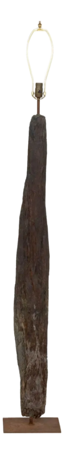 Late 20th Century Petrified Wood Floor Lamp