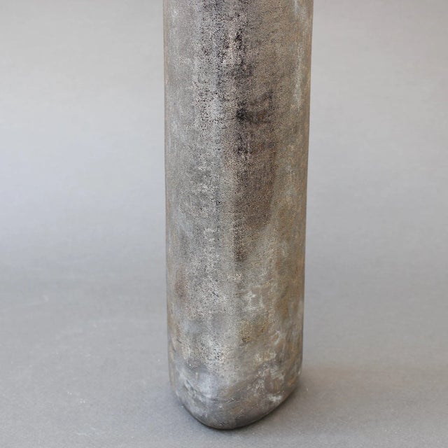Gray Italian Vintage Scavo Murano Glass Excavation Vase by Alfredo Barbini, 1970s For Sale - Image 8 of 18