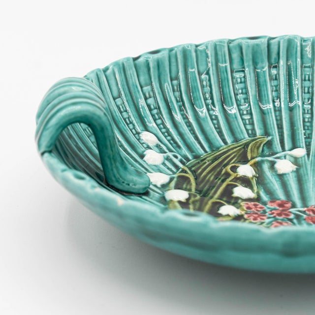 1920s Green Majolica Bowl from SMF Schramberg, 1920s For Sale - Image 5 of 9