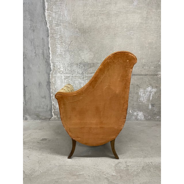 Wood Vintage Fireside Armchair For Sale - Image 7 of 12