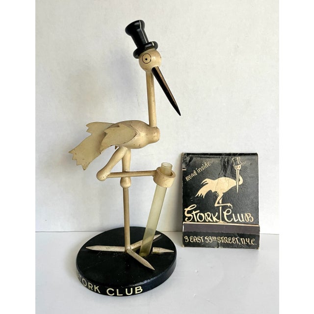 1940's Stork Club Figurative Bud Vase With Large Matchbook For Sale - Image 11 of 11
