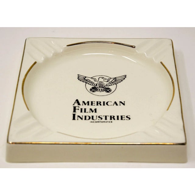 Art Deco Vintage American Film Industries Incorporated Large Ceramic Ashtray For Sale - Image 3 of 13