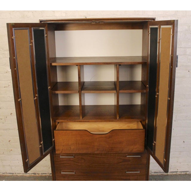Lane Furniture Mid-Century Armoire Style Cabinet by Lane Furniture For Sale - Image 4 of 18