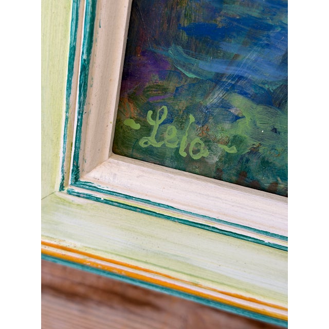 Mid 20th Century Vintage Tropical Florida Landscape Oil Painting on Board, Signed Lea For Sale - Image 5 of 11