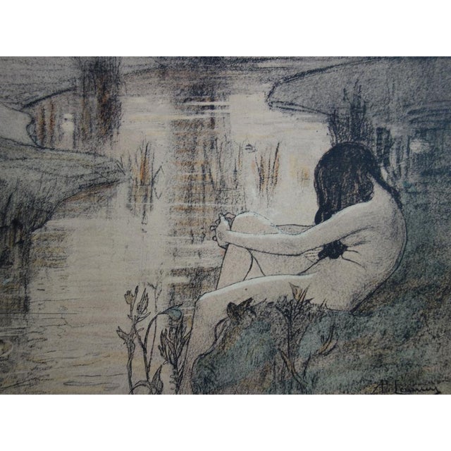 A. Laurens, Bath of Nymphs, 1897, Original Lithograph For Sale - Image 4 of 6