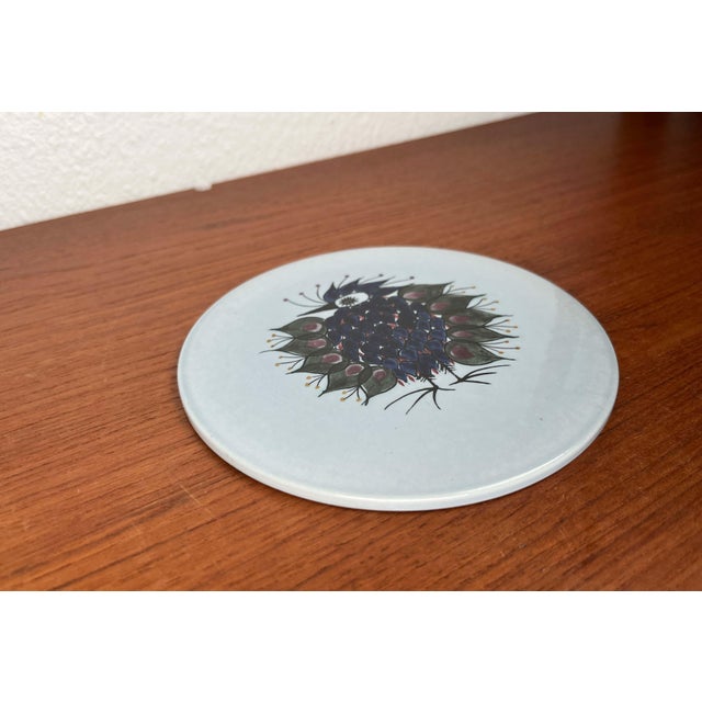 Mid-Century Modern Danish Crazy Bird Design Plate Coaster by Beth Breyen for Royal Copenhagen For Sale - Image 7 of 15