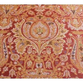 Lee Jofa San Pietro Paisley Crimson, Red Burgundy Blue Paisley Fabric- 4.6 Yards For Sale