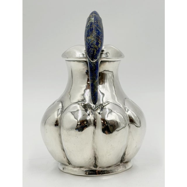 Los Castillo 1970s Los Castillo Taxco Silver Plate & Lapis Parrot Pitcher For Sale - Image 4 of 18