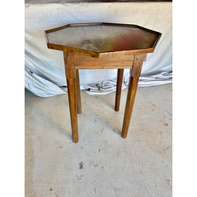 19th Century French Walnut Octagonal Side Table For Sale - Image 11 of 12