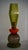 Mid-Century Round Orange and Green Murano Art Glass and Brass Table Lamp, 2000s For Sale - Image 9 of 9