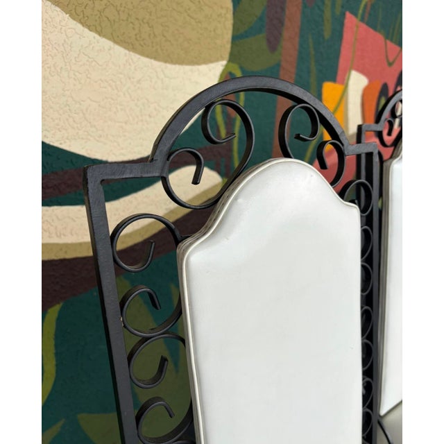 Arthur Umanoff Mid Century Wrought Iron Dining Chairs Attr. To Arthur Umanoff For Sale - Image 4 of 12
