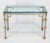 Mid-Century Modern Chrome Glass and Brass Heavy Console Sofa Table For Sale - Image 9 of 10