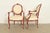 Karges Style French Provincial Louis XV Brown Lacquered Armchairs, Pair For Sale - Image 11 of 14
