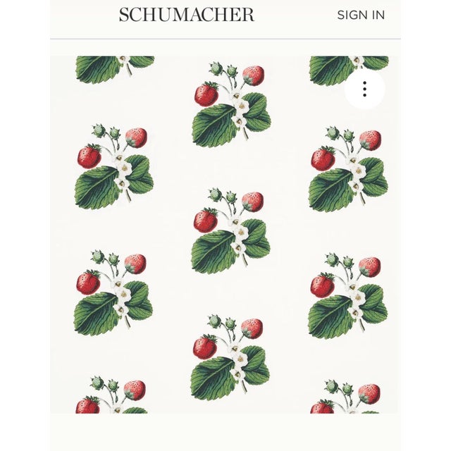 COLLECTION Johnson Hartig Schumacher Strawberry Hill Collection Johnson Hartig Fabric in White 9 1/2 Yards What Makes It...