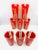 A wonderfully mid-century kitsch set of 8 Goddess or Princess Red Vintage Cocktail Tall Tumblers or Highball Glasses that...