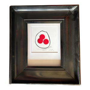 Contemporary Rachael Van Dyke Signed, in Antique British Black With Red Handmade Wood Frame