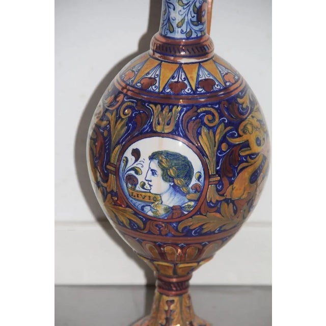 Black Italian Enamel Amphora Vases, 1940s, Set of 2 For Sale - Image 8 of 11