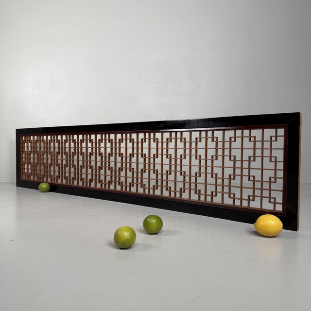 Mid-Century Modern Japanese Ranma with Kumiko Lattice Serene Wall Panel, 1950s For Sale - Image 3 of 14