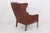 Mid-Century Modern Model 2204 Wing Chair in Brown Leather by Børge Mogensen for Fredericia, 1974 For Sale - Image 3 of 14