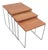 Vintage Chrome and Teak Nesting Tables by Brabantia, 1960s, Set of 3 For Sale