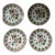 Vintage Chinese Jingdezhen Famille Rose "Pineapple & Butterfly" Dessert Plates - Set of 4 For Sale