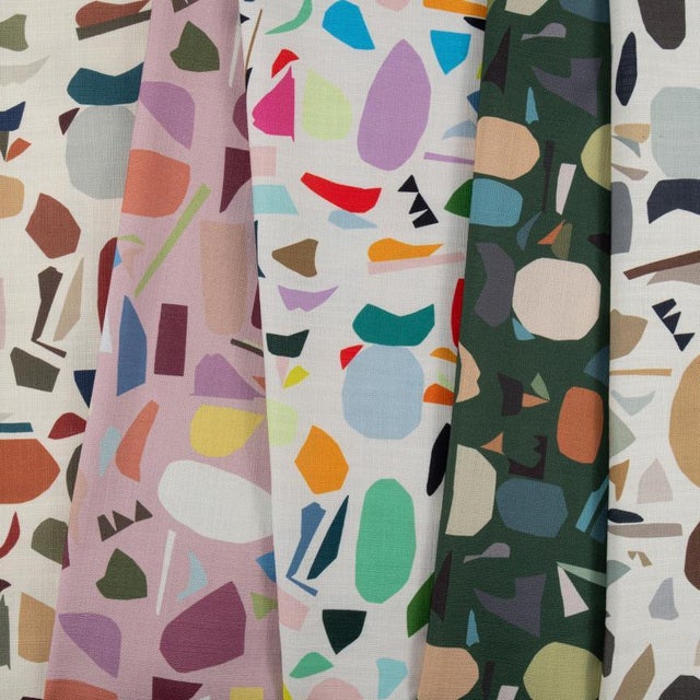 Hable Materialworks by Hable Papercuts Abstract Fabric in Blossom For Sale - Image 4 of 5