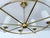Large Vintage Italian Glass and Brass Chandelier, 1950s For Sale - Image 17 of 18