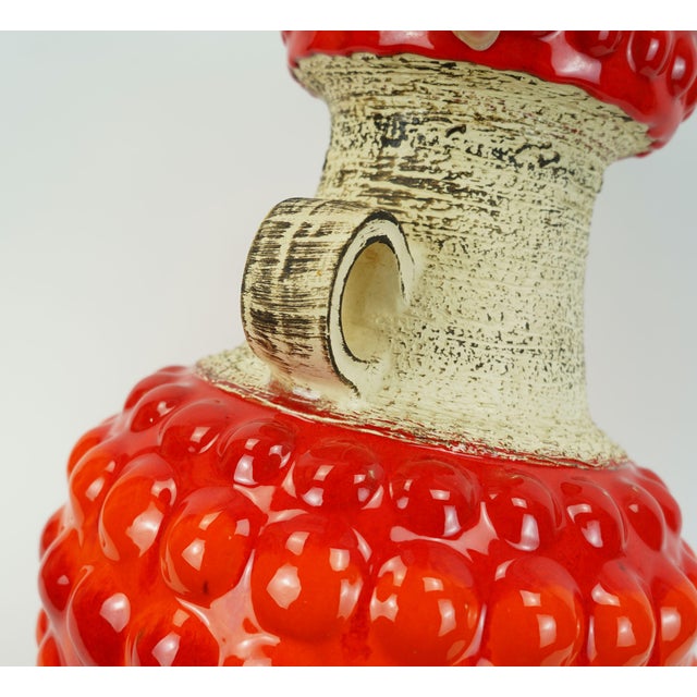 Model 65 45 WGP Vase Bubble Decor Red and Orange by Bay Keramik, 1960s For Sale - Image 6 of 12