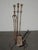 French Country Vintage French Country Iron Fireplace Tools W Brass Handles ~ Set of Three For Sale - Image 3 of 12