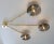 Fabio Ltd Tres Polished Brass and Smoky Bubbles Glass Flush Mount by Fabio LTD For Sale - Image 4 of 6