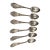 1900s Giles and Bros. Set of 6 "Grecian" Pattern Coin Silver Teaspoons. Antique For Sale