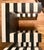 Postmodern Black & White Stripe Tessellated Marble Accent Tables For Sale - Image 4 of 9