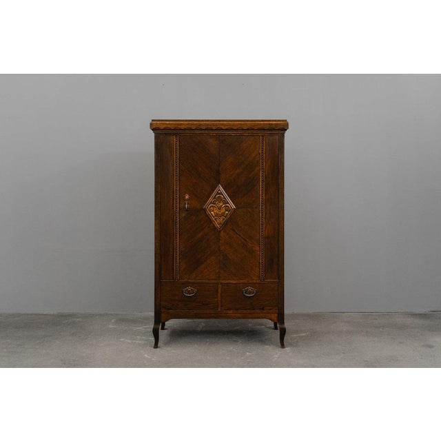 Item: Linen cupboard Period & Style: Art Nouveau - Early 20th century Features - Elegant and practical piece of furniture...