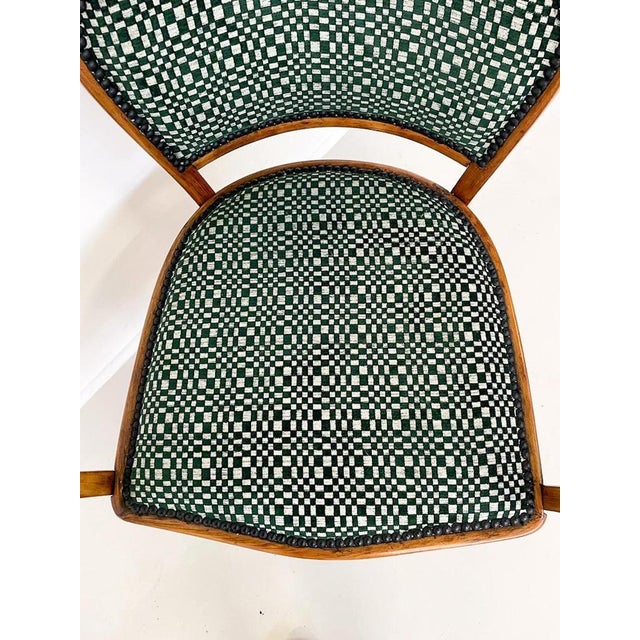 N° 715 Armchair in Fabric and Wood by Gustav Siegel for Kohn, Austria, 1900s For Sale - Image 6 of 7