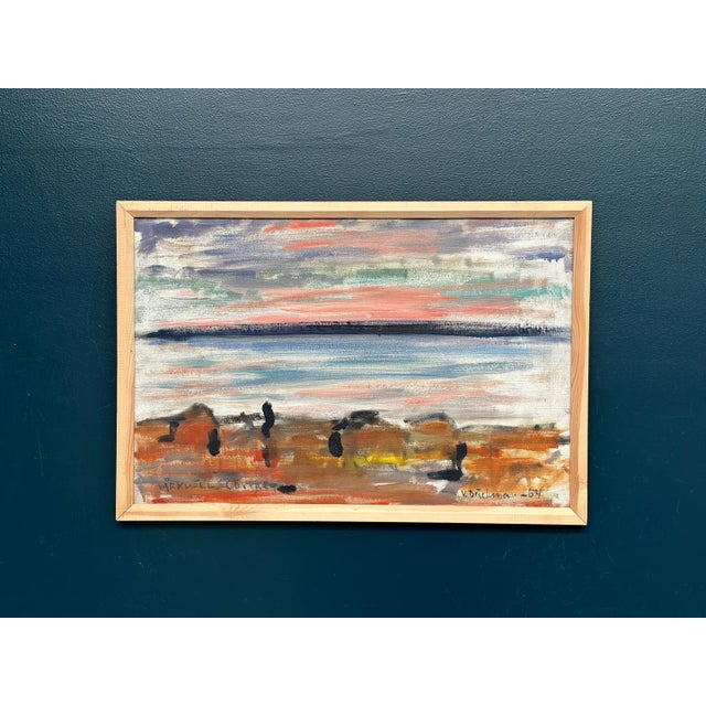 Vidar Bäckman, Spring Evening in Göviken, 1950s, Oil Painting on Canvas, Framed For Sale - Image 13 of 18