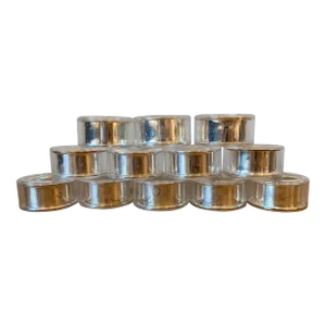 Vintage f.b. Rogers Silver Plate & Lucite Napkin Ring- Set of 12