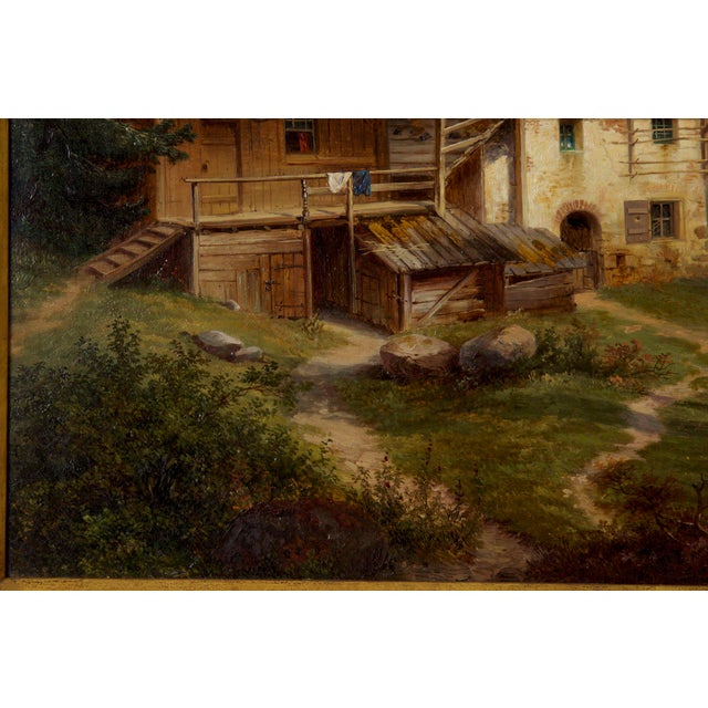 Circa 19th Century Antique German Landscape Painting by ...