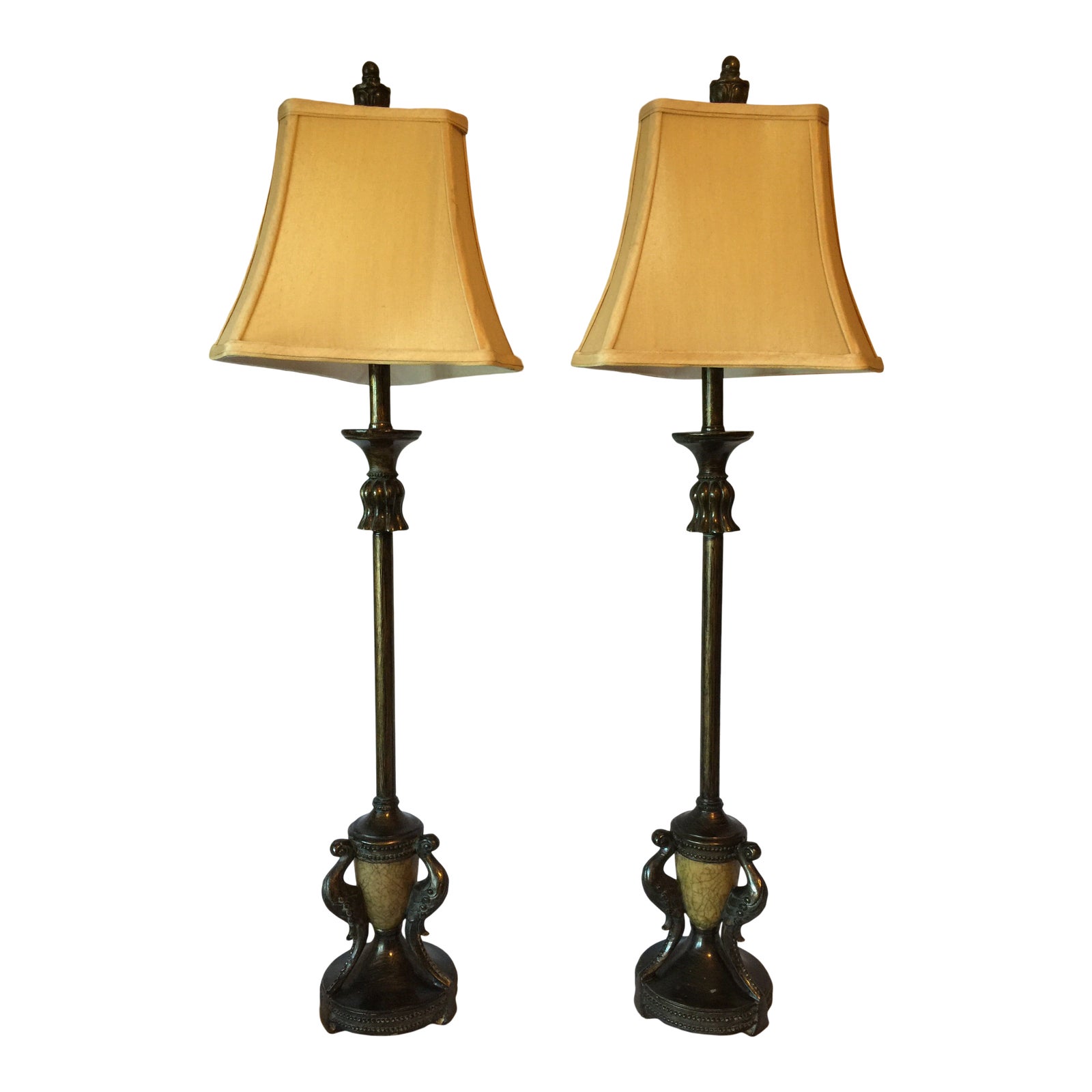 Tall Console Table Lamps - a Pair | Chairish