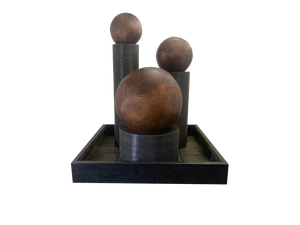 Fiberglass Fountain with Rotating Copper Balls by Ravi Shing, 1990