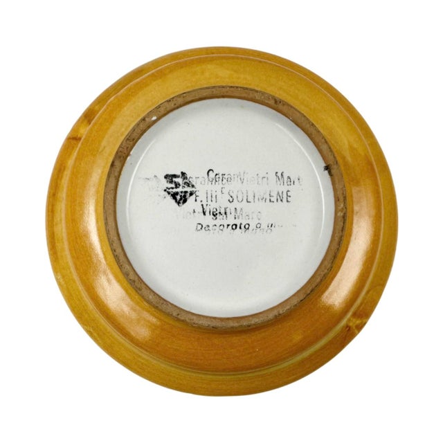 Mid 20th Century Vintage Le Sirenuse Hotel Positano Italy Ceramic Ashtray Catchall Dish For Sale - Image 5 of 9