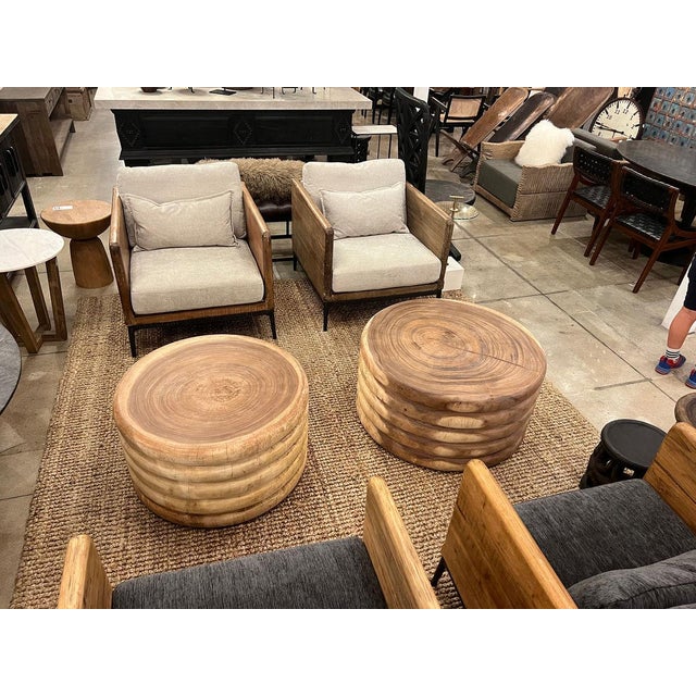 Raw Ribbed Stack Coffee / Side Table For Sale In Los Angeles - Image 6 of 8