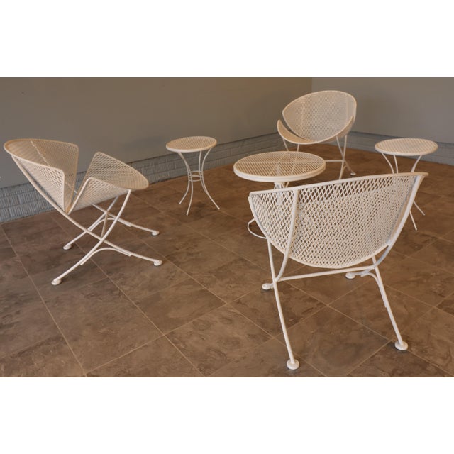 Metal Salterini "Radar" Atomic Lounge Set, Mid-Century Modern, C. 1955–1965, Attributed, 6 Pieces For Sale - Image 7 of 18