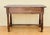1920s Spanish Walnut Console Table With Geometric Carved Drawers For Sale - Image 5 of 13