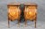 Chocolate Inlaid Italian Bombe Night Stands Commodes Circa 1940 - A Pair For Sale - Image 8 of 12