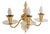 Crystal and Brass Wall Sconce with Glass by Lightolier, 1950s For Sale