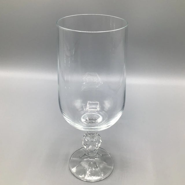 1990s Bohemian Cut Crystal Ball Stem Goblets-Set of 4 For Sale - Image 5 of 13
